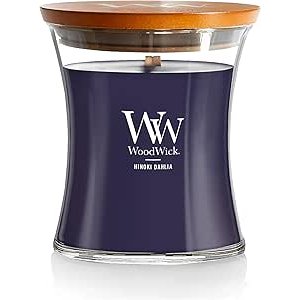 $11.40 Amazon.com: WoodWick Medium Hourglass Candle Hinoki Dahlia - Premium Soy Blend Wax Pluswick Innovation Wood Wick Made in USA : Home & Kitchen