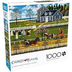 $11.97 Amazon.com: Buffalo Games Charles Wysocki - The Boccie Ladies of Martha's Vineyard - 1000 Piece 