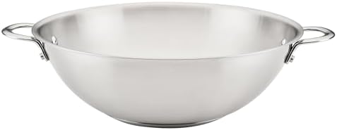 Amazon.com: Rachael Ray Professional Stainless Steel Wok/Stir-Fry Pan, Compatible with All Cooktops, Induction Ready, Dishwasher and Metal Utensil Safe, 14 Inch - Stainless Steel: Home &amp; Kitchen
