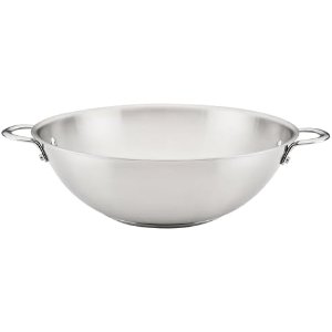 $38.49 Amazon.com: Rachael Ray Professional Stainless Steel Wok/Stir-Fry Pan, Compatible with All Cooktops, Induction Ready, Dishwasher and Metal Utensil Safe, 14 Inch - Stainless Steel: Home & Kitchen