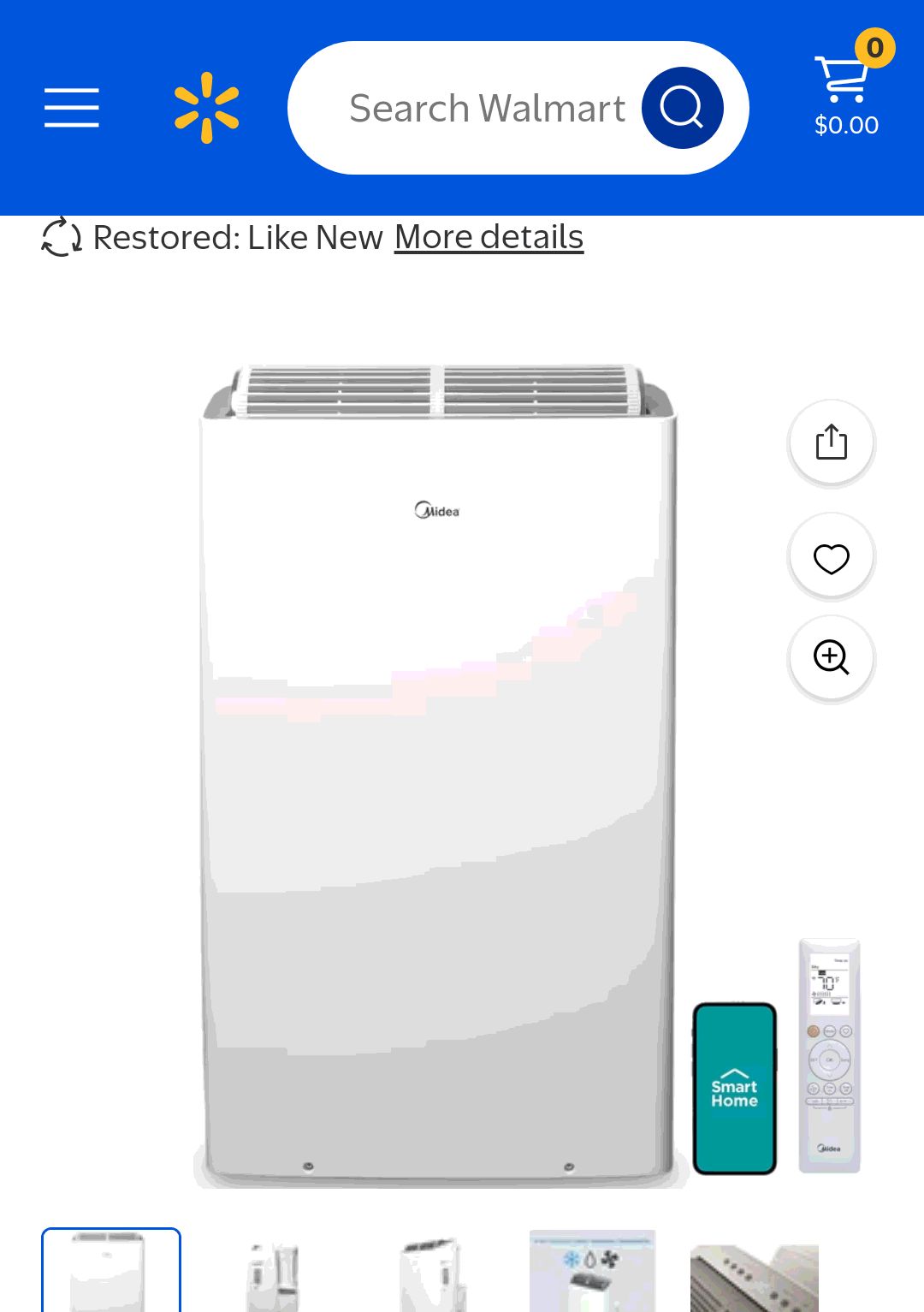 Midea Portable Air Conditioner 12,000 BTU Wi-Fi Alexa Dehumidifier Ventilate 3-in-1 - Walmart.com