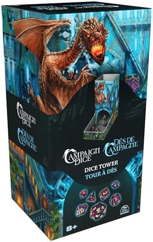 Amazon.com: Campaign Dice Tower, Portable 7 Polyhedral Dice Role-Playing Board Games DND Dungeons Dragons MTG Magic The Gathering, for Adults &amp; Kids Ages 8 and up : Toys &amp; Games