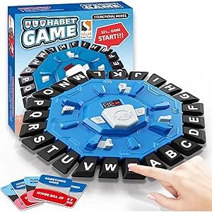 $11.92 Amazon.com: Word Game Family Board Games for Kids & Adults with 2 Modes,220 Topic Categories 24 Letters Pressing Games,Fun Fast-Paced Learning Game with English Pronunciation for Boys Gi