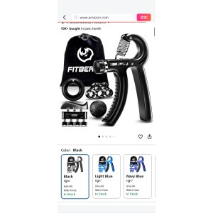 $9.4 Amazon.com : FitBeast Grip Strengthener Forearm Strengthener Hand Grips Strengthener Kit - 5 Pack Adjustable Resistance (Black) : Sports & Outdoors