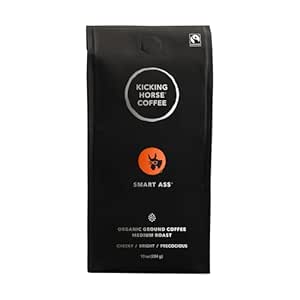 Amazon.com : Kicking Horse Coffee, Smart Ass, Medium Roast, Ground,Certified Organic, Fairtrade, Kosher Coffee, 10 Ounce (Pack of 1) : Grocery &amp; Gourmet Food