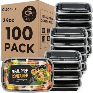 $24.68 Amazon.com: Meal Prep Containers 24oz-100 Pack (200-Piece) Reusable Food Storage Containers with Lids Microwave, Freezer, Dishwasher Safe - Leakproof & BPA Free Durable Plastic Bento Box