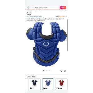 $70.68 Amazon.com : Evoshield Pro-Srz™ Fastpitch Chest Protector - Royal, Intermediate [13.5 ] : Sports & Outdoors