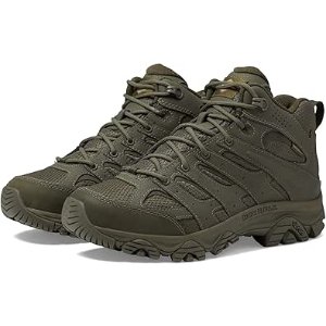 $71.43 Amazon.com: Merrell Men's Moab 3 Mid Tactical Waterproof Hiking Work Shoes, Dark Olive, 5.5 : Clothing, Shoes & Jewelry