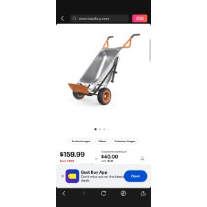 $159 WORX Aerocart 8 In 1 Yard Cart Black WG050 - Best Buy