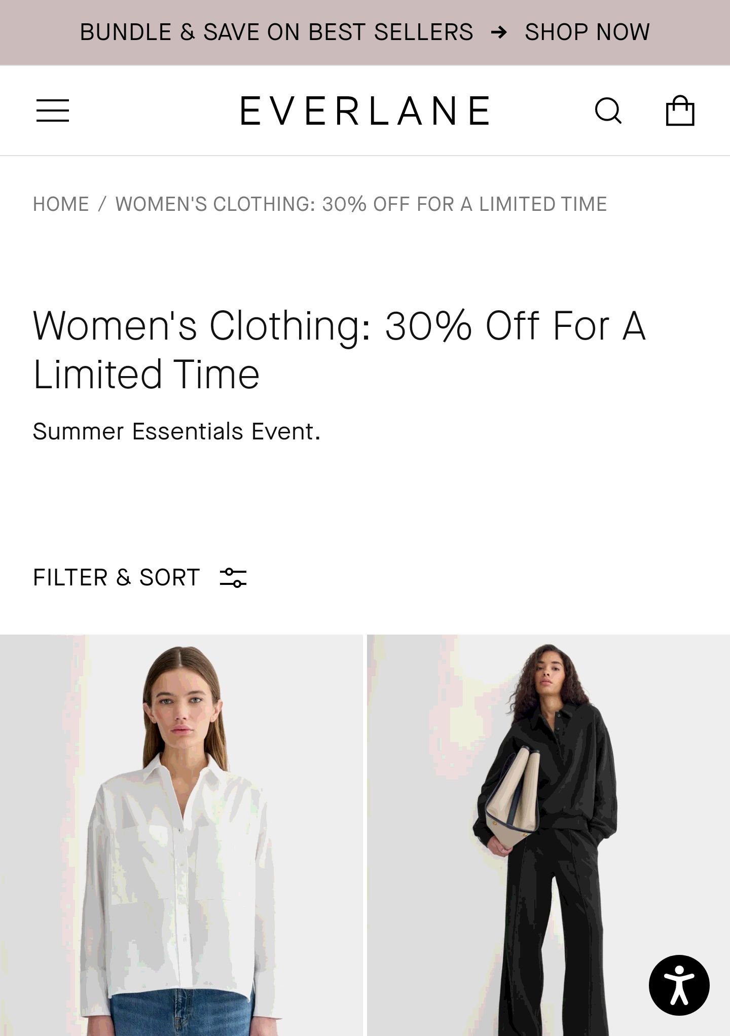 Everlane 预告 Summer Essentials Event 30% Off 即将开始