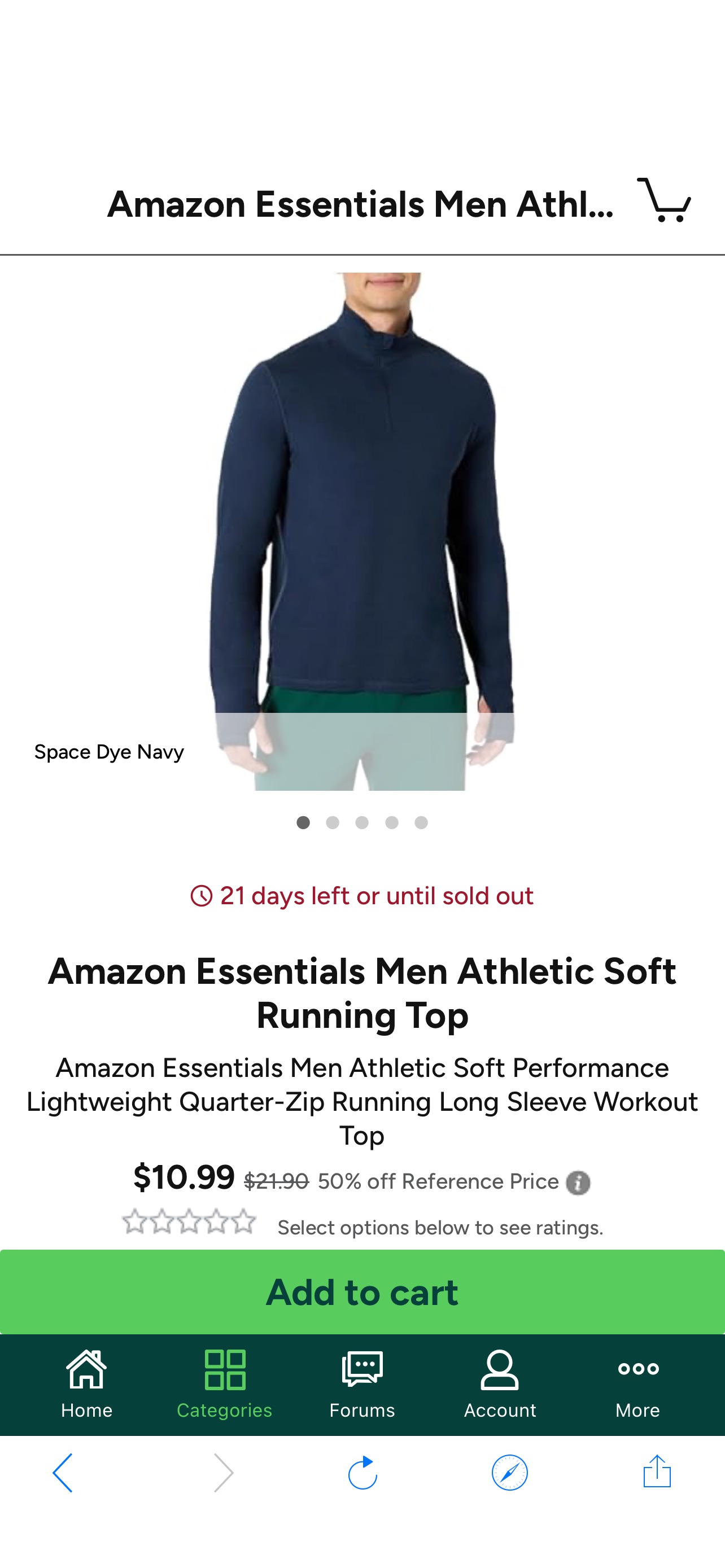 Amazon Essentials Men Athletic Soft Running Top