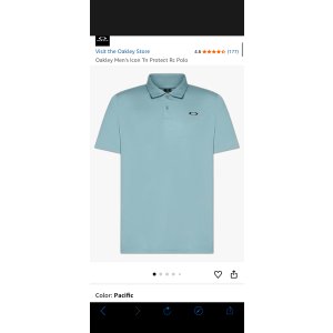 $27.50 Oakley Mens Icon Thermonuclear Protect Recycled Polo Shirt