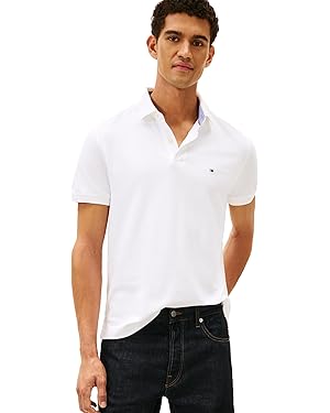 Tommy Hilfiger Mens Big &amp; Tall Short Sleeve in Customs-fit Polo Shirt, Fresh White, XX-Large Tall US at Amazon Men’s Clothing store