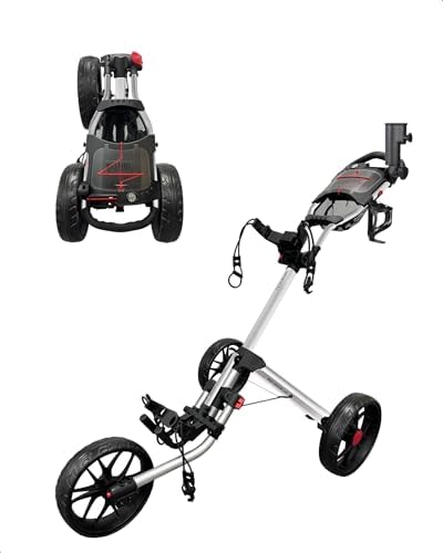 Amazon.com: Caddytek CaddyLite 15.3 V2 Golf Push Cart - Lightweight Foldable Aluminum Cart with EVA Wheels, Foot Brake, Adjustable Handle, Umbrella Holder, Drink Holder, Scorecard Holder : S