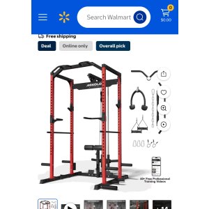 $289.99 Mikolo Multi-Functional Squat Rack, 13-Gauge Steel Frame, LAT Pulldown System, 45+ Exercise Modes - Walmart.com