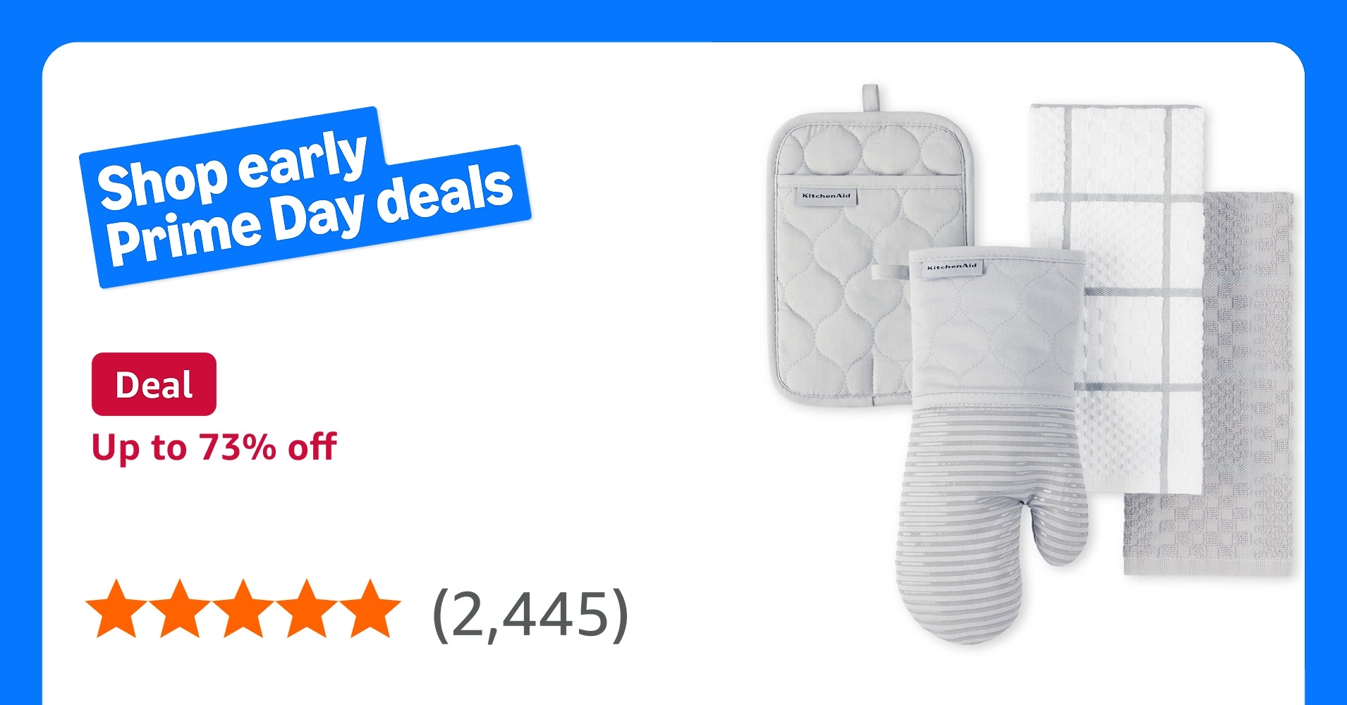 KitchenAid Quilted Cotton Terry Cloth 4-Pack Set - Refresh Essentials.