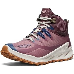 $49.64 Amazon.com | KEEN Women's Zionic Mid Height Waterproof All Terrain Hiking Boots, Nostalgia Rose/Peach Parfait, 5 | Hiking Boots