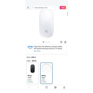 $59.99 Amazon.com: Apple Magic Mouse - White Multi-Touch Surface ​​​​​​​ : Electronics