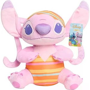 $8.52 Disney Angel Easter Plush – 13.5  Soft Stuffed Toy in Striped Egg Onesie & Matching Hat, Embroidered Details, Cute Spring & Easter Basket Gift for Kids Ages 2+, Kids Toys for Ages 2 Up by Just Play : 