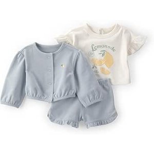$11.99 Amazon.com: Carter's Girl 3-Piece Short Set, Blue Lemonade, 3M: Clothing, Shoes & Jewelry
