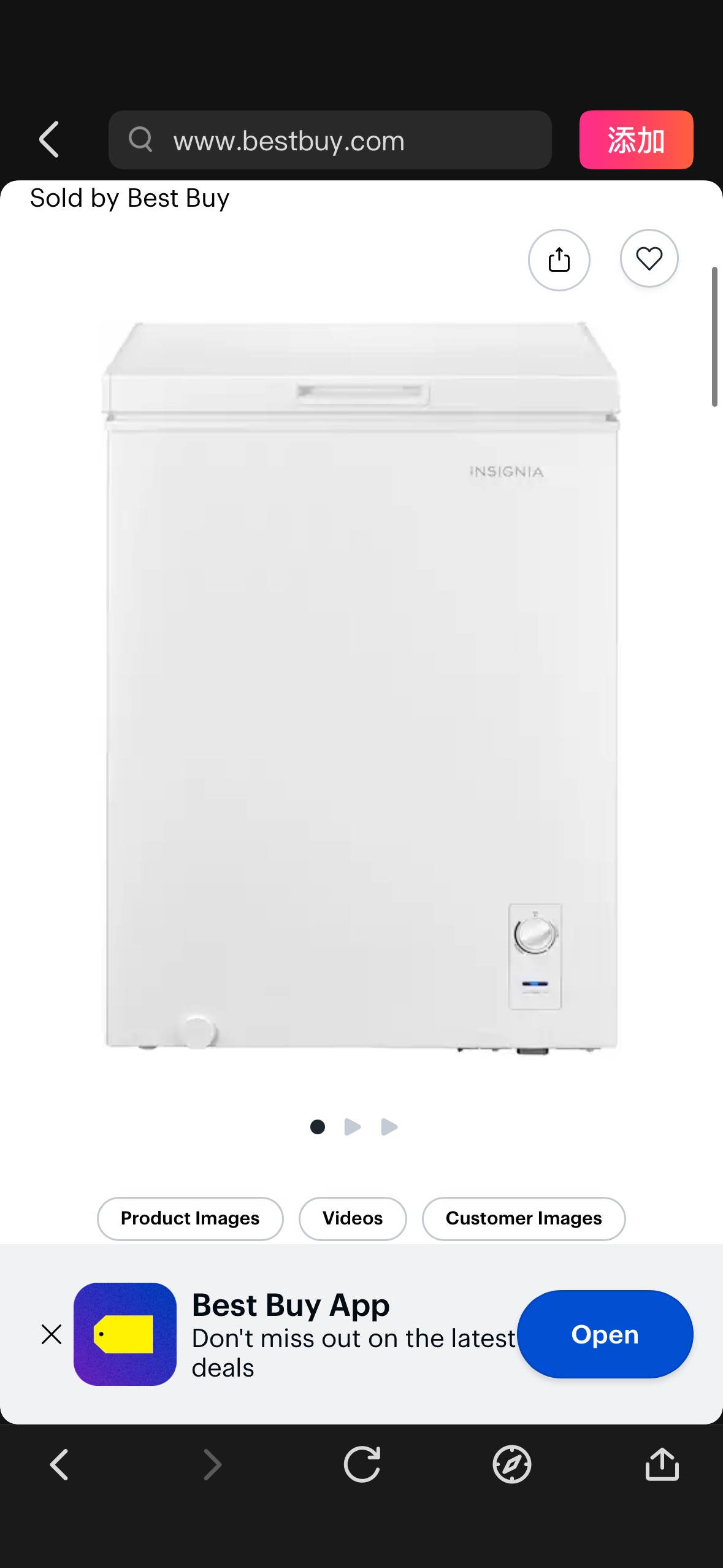 Insignia™ 5 Cu. Ft. Garage Ready Chest Freezer White NS-CZ50WH26L - Best Buy