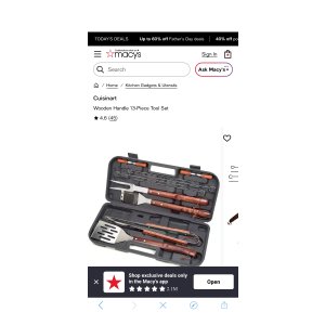 $32.99 Cuisinart Wooden Handle 13-Piece Tool Set - Macy s