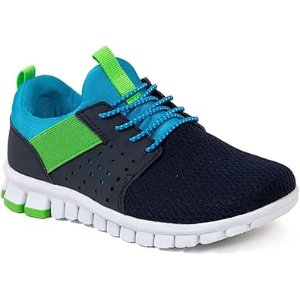 $18.63 Amazon.com | Deer Stags Boy's Betts JR Sneaker, Navy/Blue/Lime, 7 Big Kid | Sneakers