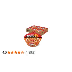 $5.70 Nongshim Ramen Noodles, Gourmet Instant Ramen bowl, Premium Microwavable Noodle Soup, Kimchi, 3.03 Ounce (Pack of 6)