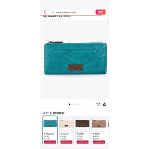 $9.99 Amazon.com: Wrangler Minimalist Wallet for Women Credit Card Wallet Ladies Travel Wallets Monederos de Mujer Card Cases & Money Organizers with Smooth Zippers for Womens Turquoise : Clothing, Shoes & 