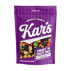 $7.92 Amazon.com: Kar’s Nuts Sweet ‘N Salty Trail Mix, 34 oz Resealable Pouch (Pack of 1), Gluten-Free Trail Mix Snack : Grocery & Gourmet Food