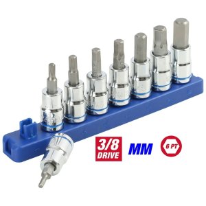 $12.88 Hyper Tough 9-Piece 3/8-inch Drive, Metric Hex Socket Bit Set for Automotive and DIY Projects, 6568 - Walmart.com