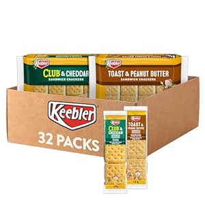 Amazon.com: Keebler Sandwich Crackers, Lunch Snacks, Variety Pack (4 Trays, 32 Packs)