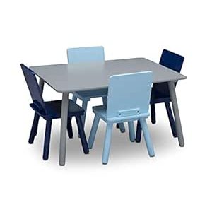$51.79 Amazon.com: Delta Children Kids Table and Chair Set (4 Chairs Included), Grey/Blue : Home & Kitchen