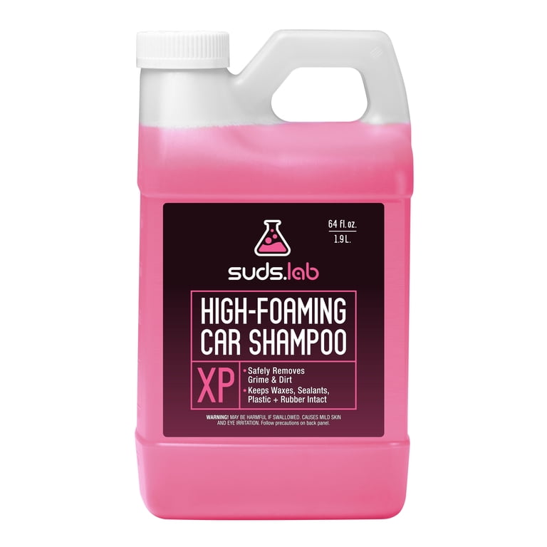 Suds Lab XP High Foaming Exterior Car Wash Shampoo, Effectively Removes Dirt and Grime, Use with Foam Cannon or Bucket Wash, 64 oz - Walmart.com