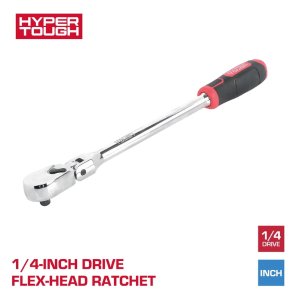 $16.97 Hyper Tough 1/4-inch Drive 10-inch Flex-Head Ratchet - Walmart.com