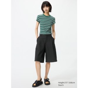 $29.9 Women s Jersey Pleated Long Shorts | UNIQLO US