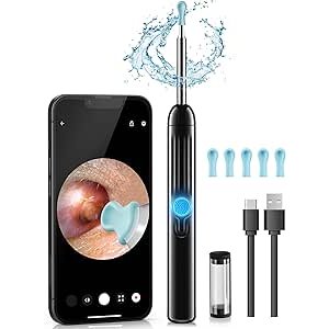 $4.99 Amazon.com: Jegoat Ear Wax Removal, 1080P HD Scope and 6 LED Lights, Ear Cleaner with Camera, Ear Cleaning Kit - Earwax Remover Tool with 5 Spoon (Onyx) : Health & Household