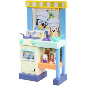 $55.98 Amazon.com: Bluey Kitchen Play Set for Kids Ages 4-8, 3ft Tall Pretend Kitchen Playset Stove, Sink, Oven & 20+ Accessories Chef Hat, Kid Play Kitchen : Toys & Games