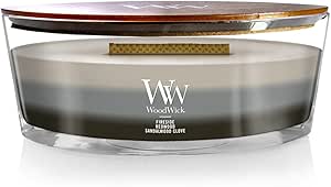 Amazon.com: WoodWick Warm Woods Trilogy Holiday Candle Gifts for Women and Men, 16 oz Ellipse Trilogy Candle with Crackling Wick : Home &amp; Kitchen