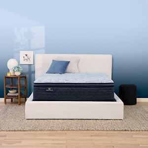 $433.43 Amazon.com: Serta Perfect Sleeper Enhanced 14.5" Twin Mattress - Plush Pillow Top, Cooling Gel Memory Foam, Pocket Innersprings for Motion Isolation, Edge Support, CertiPUR-US Certified