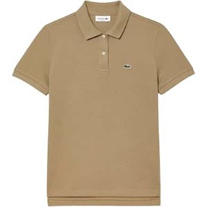 $15.27 Lacoste Women's Regular Fit Supple Petit Piqué Polo Shirt, Lion, 48 at Amazon Women’s Clothing store