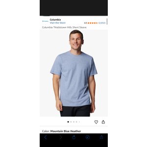 $14.04 Amazon.com: Columbia Mens Thistletown Hills Short Sleeve T-Shirt