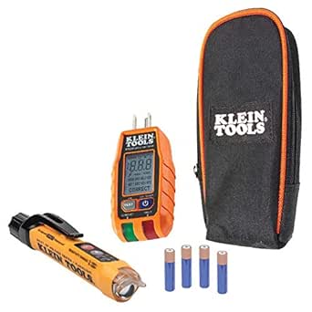 Klein Tools RT250KIT Non-Contact Voltage Tester and GFCI Receptacle Tester with LCD and Flashlight, Voltage Electrical Test Kit - Amazon.com