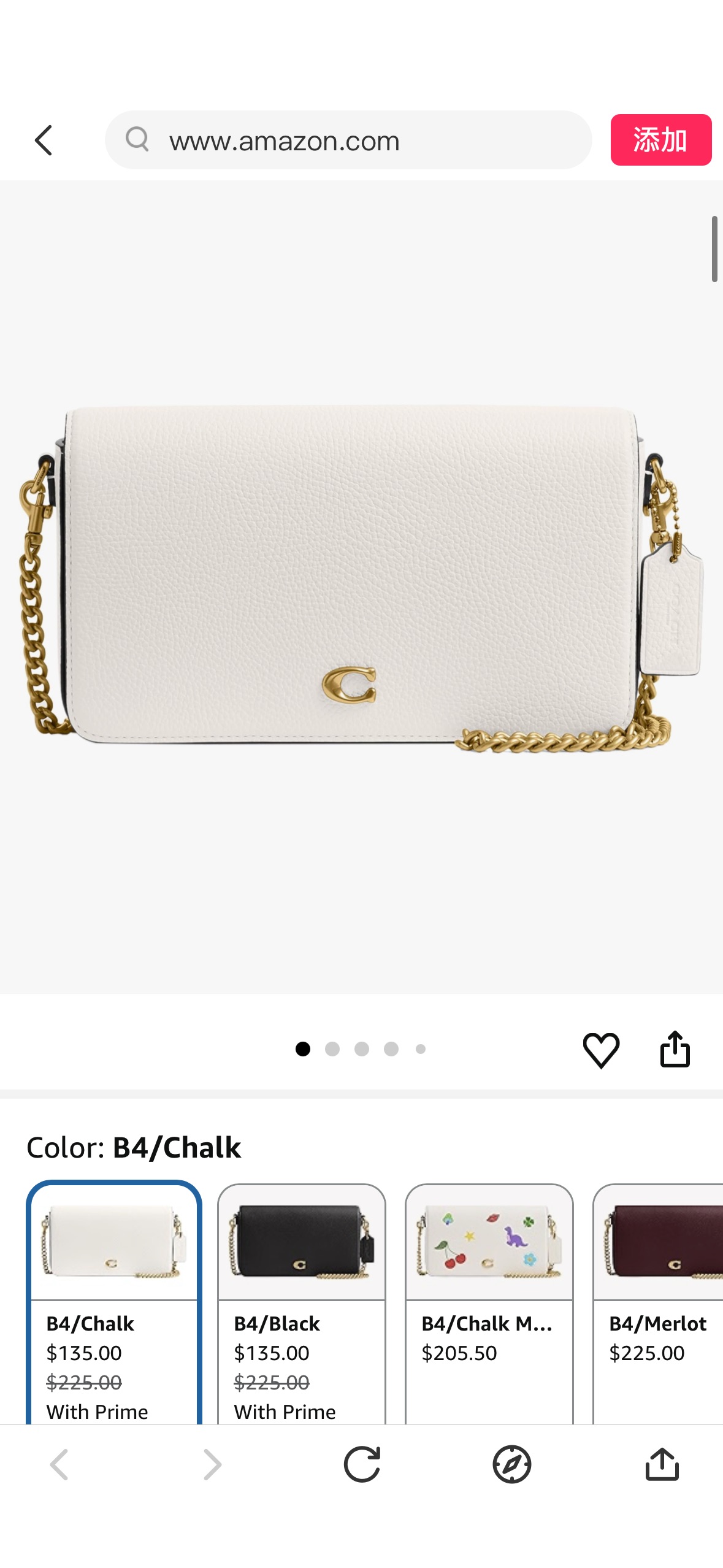 COACH Mila Crossbody Bag, B4/Chalk: Handbags: Amazon.com