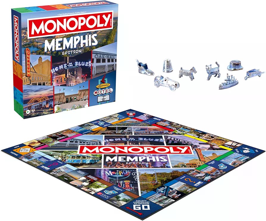 Monopoly Board Game – Memphis, TN Edition: 2-6 Players Family Board Games for Kids and Adults, Board Games for Kids 8 and Up, Great for Game Night : Toys & Games