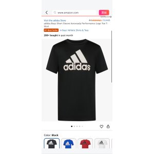 $6.98 Amazon.com: adidas boys Short Sleeve Aeroready Performance Logo Tee T-shirt T Shirt, Black, X-Large US: Clothing, Shoes & Jewelry