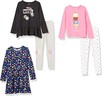 Amazon.com: Amazon Essentials Disney | Marvel | Star Wars | Frozen | Princess Girls' Mix-and-Match Outfit Sets, Pack of 5, Marvel Icons Print, X-Large : Clothing, Shoes &amp; Jewelry
