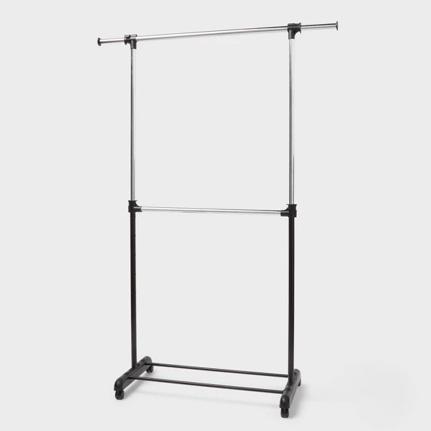 Adjustable Double Rod Garment Rack - Brightroom™ : Target