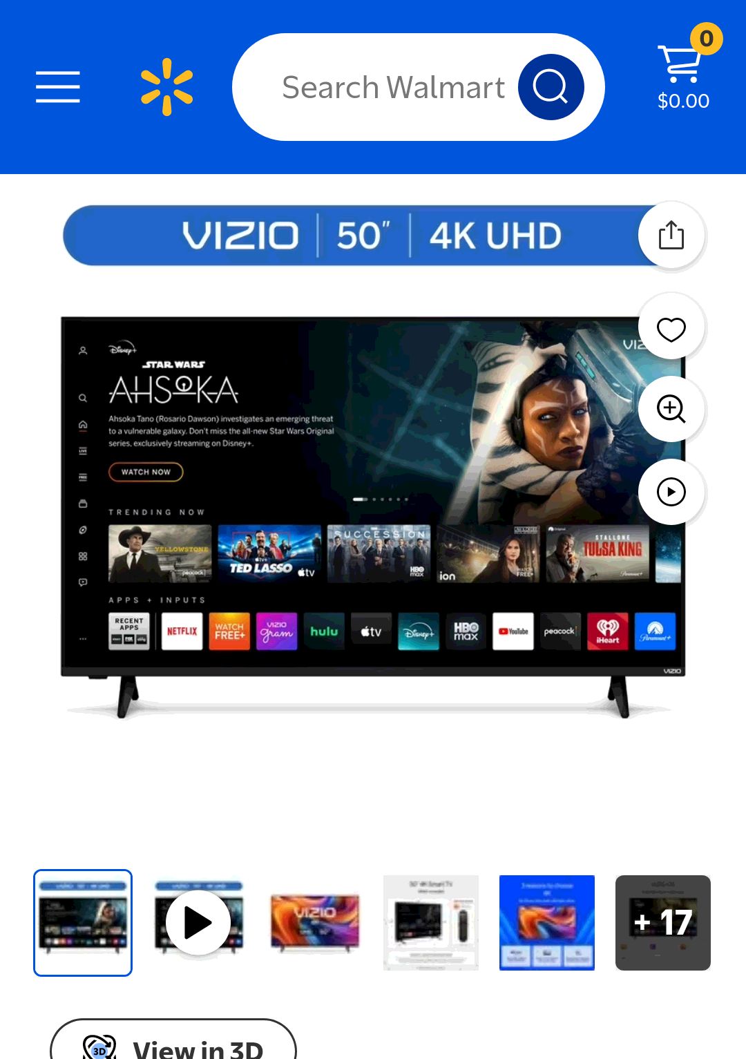 VIZIO 50" Class 4K UHD LED HDR Smart TV (V4K50M-08) - Walmart.com