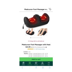 $24.99 Medcursor Foot Massager with Heat